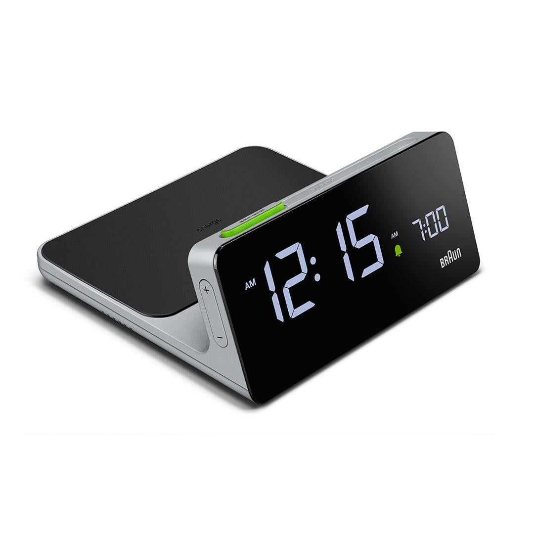 BC21 Braun digital wireless charging alarm clock grey Braun Clocks
