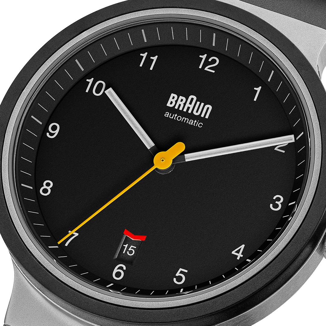 S*8様 Braun classic ABW30 クォーツ 掛時計 ドイツ製　箱 BN0278 Braun gents automatic watch - black dial and black rubber