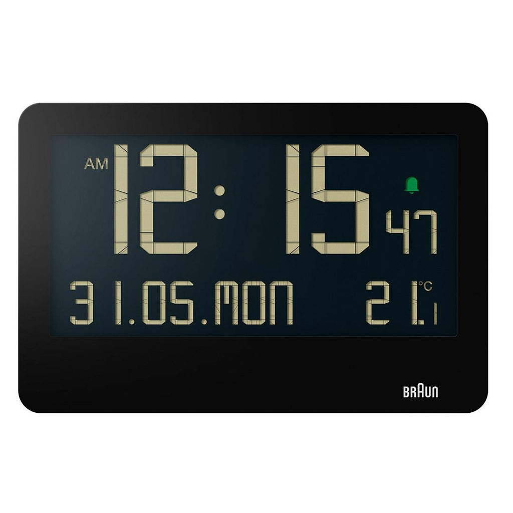 BC14 Braun digital wall clock black Braun Clocks