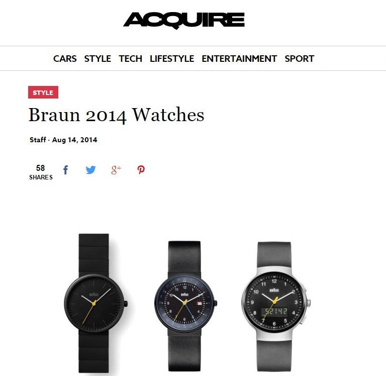 Braun 2014 Watches