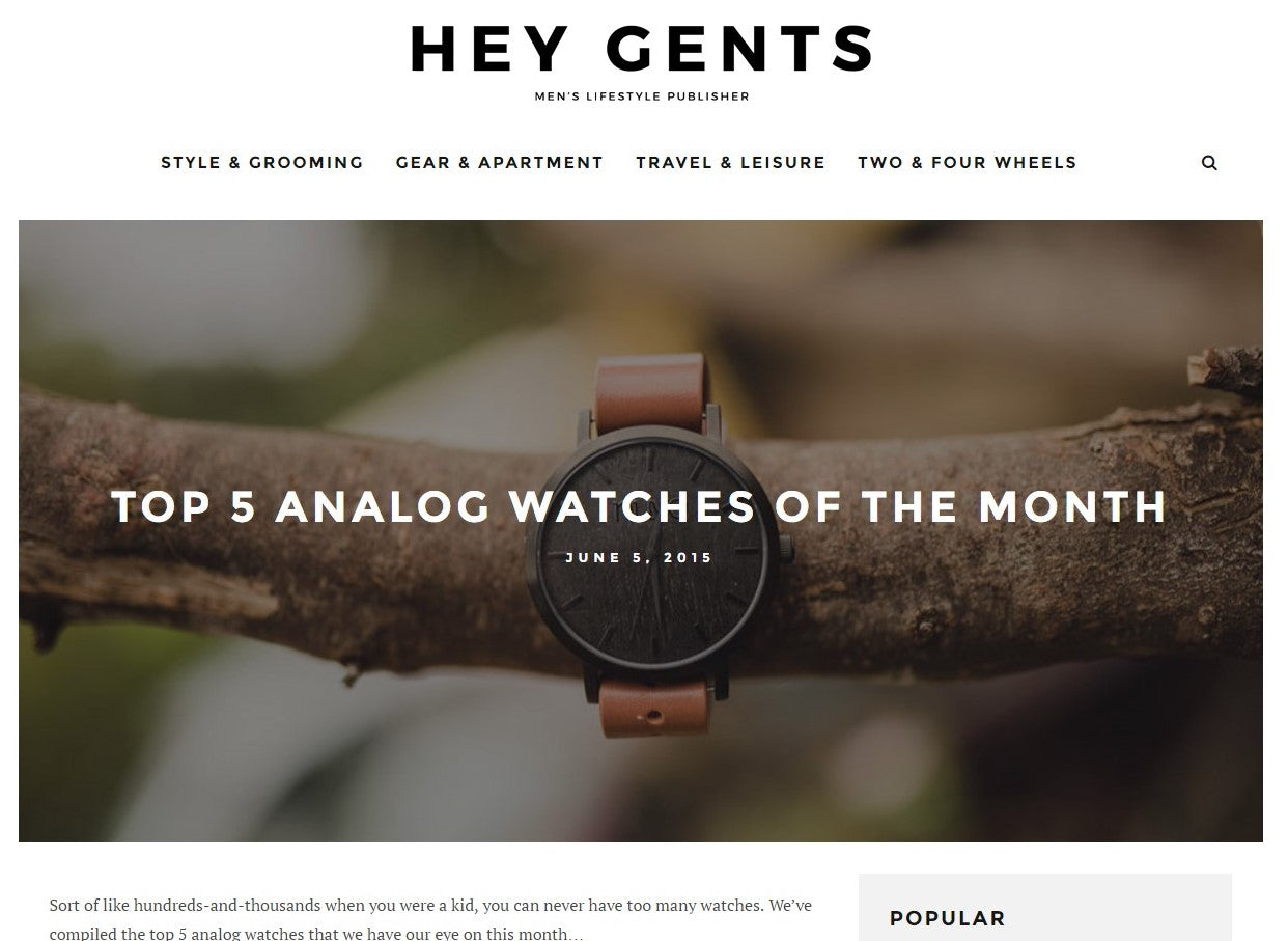 Top 5 Analogue Watches of the Month