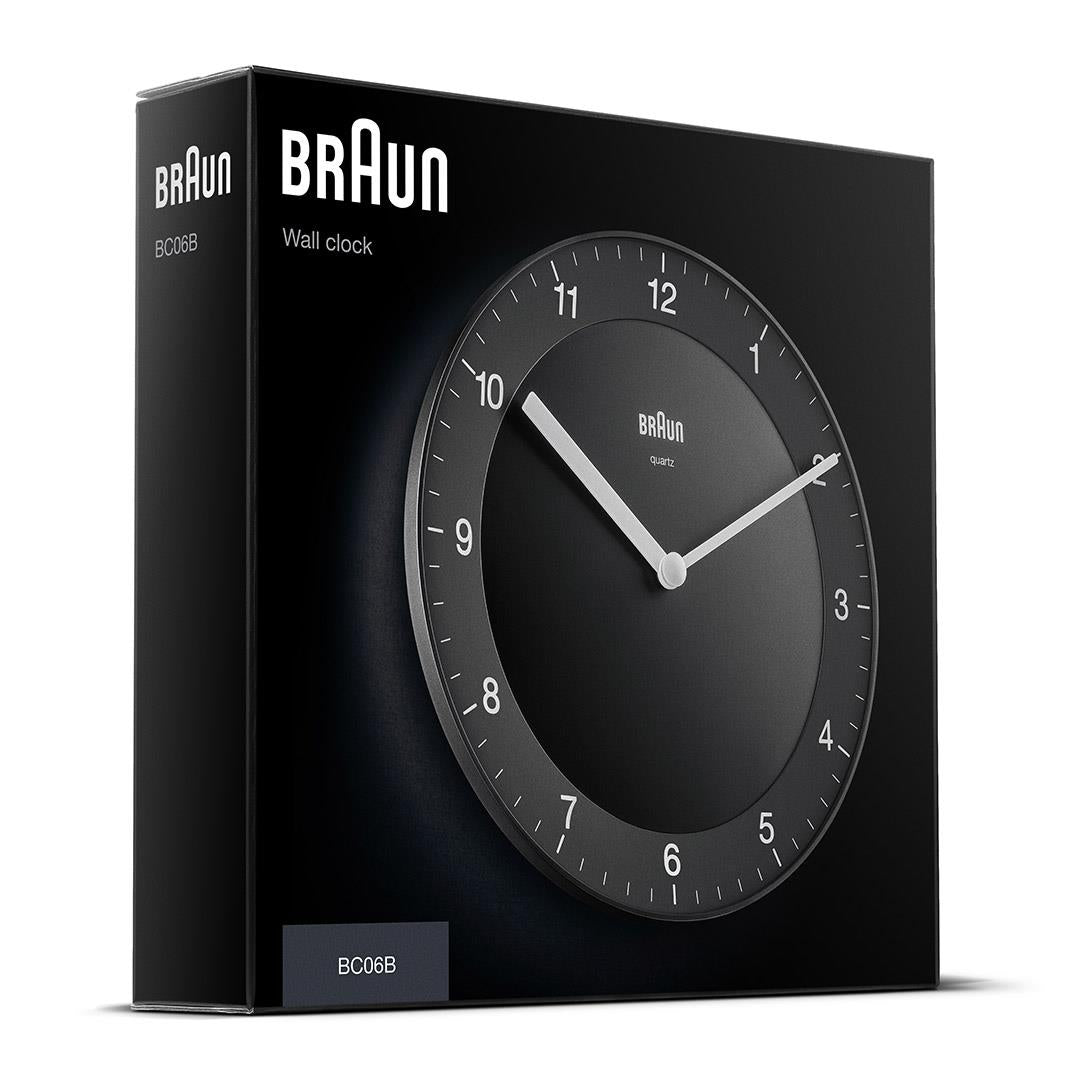 BC06 Braun classic analogue wall clock - black – Braun Clocks