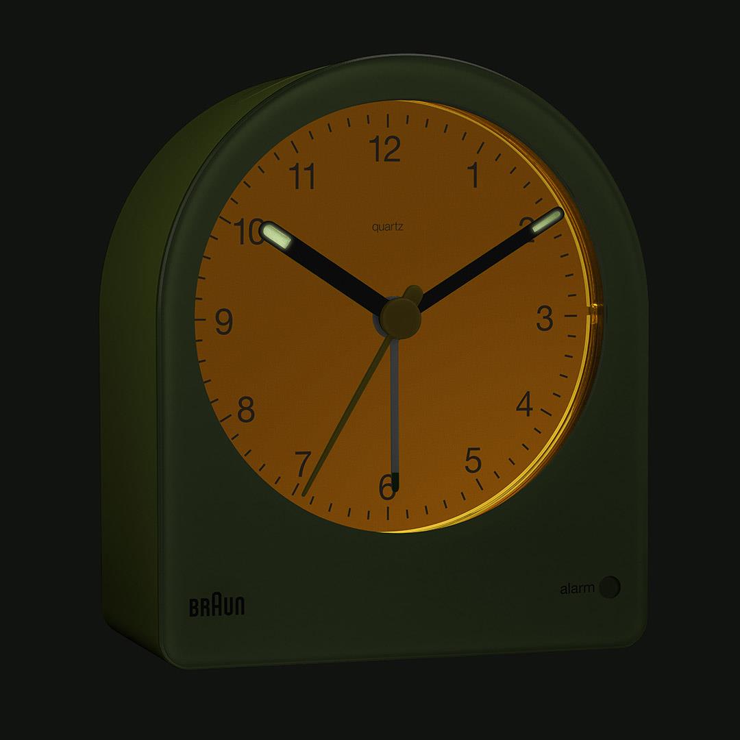BC22GN Braun classic analogue alarm clock - green – Braun Clocks & Watches