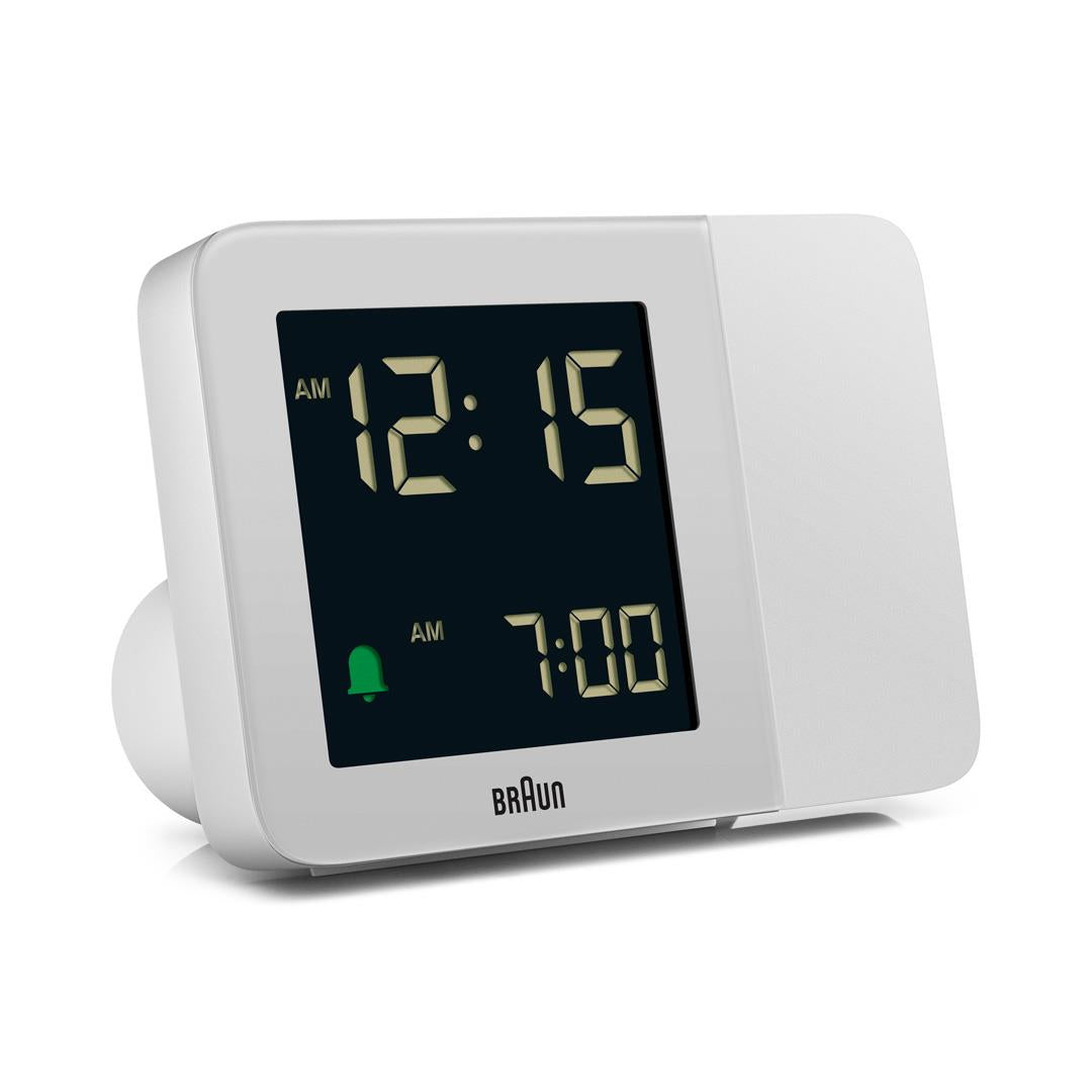 BRAUN / ブラウン Projection alarm clock BC15 BC15 Braun digital projection alarm clock - white – Braun Clocks