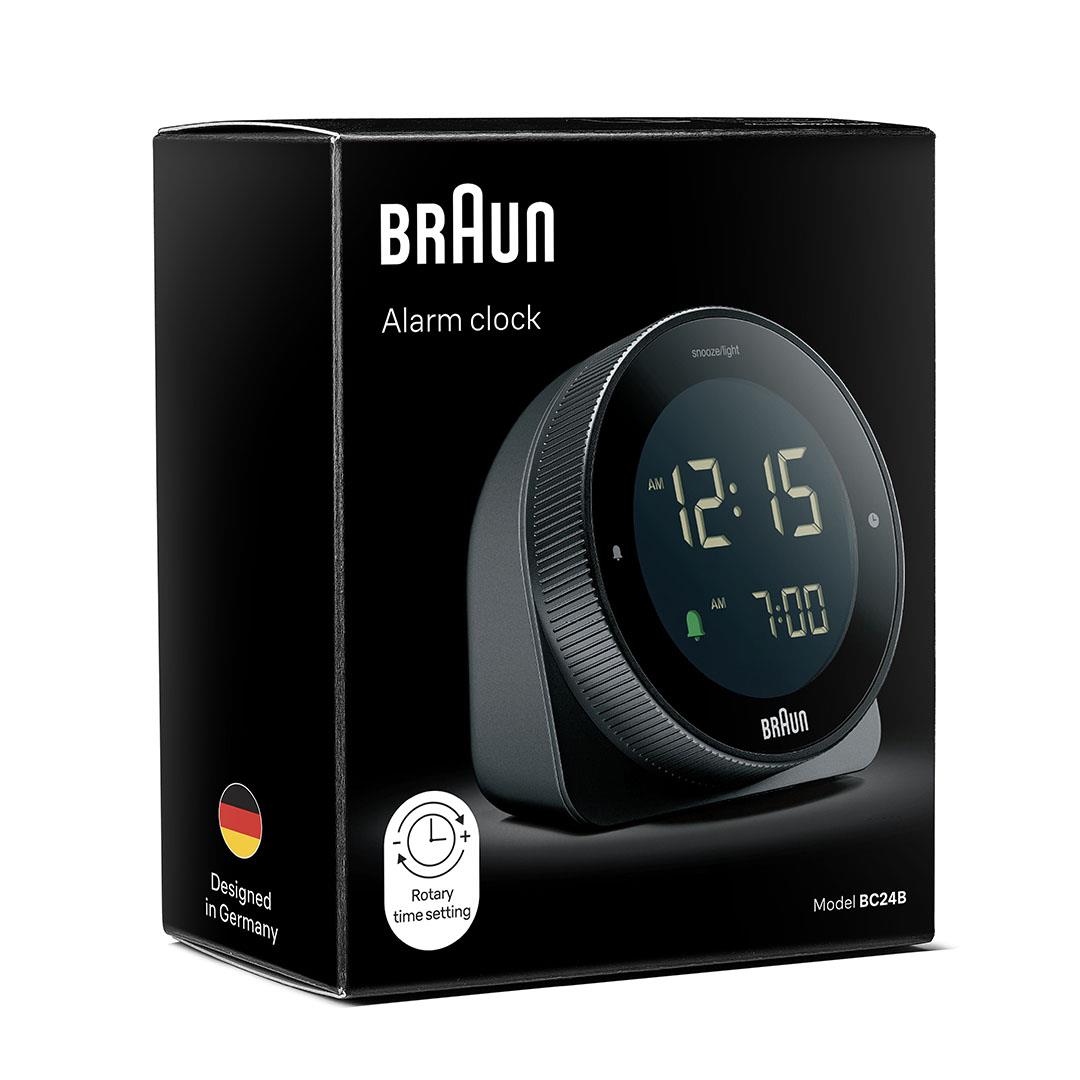 BC24B Braun Touch Display Digital Alarm Clock - Black – Braun Clocks