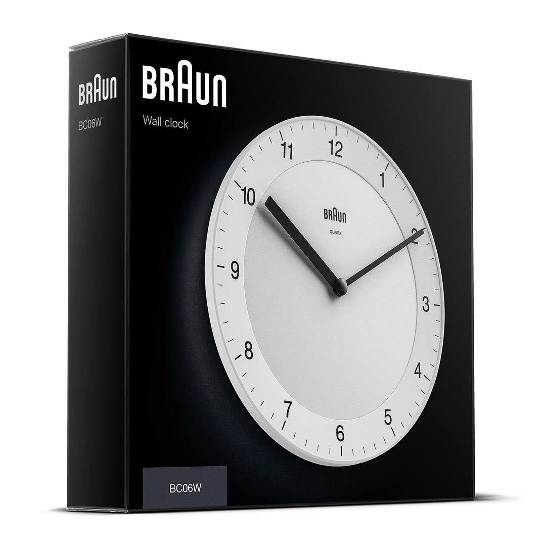 BC06 Braun classic analogue wall clock - white – Braun Clocks