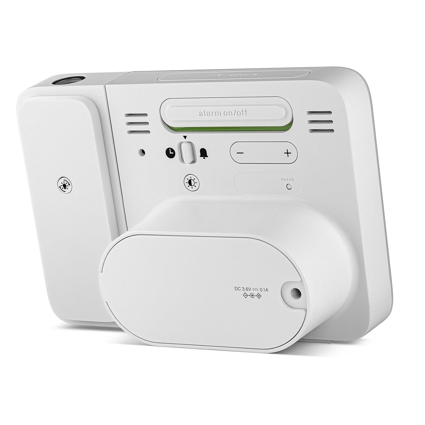 Braun Digital Radio Controlled Projection Alarm Clock For Central European Time Zone (DCF) with 4 Backlight options, Negative LCD Display, Quick Set, Beep Alarm in Black, model BC15B-DCF Braun Digital Radio Controlled Projection Alarm Clock For Central European Time Zone (DCF) with 4 Backlight options, Negative LCD Display, Quick Set, Beep Alarm in Black, model BC15B-DCF