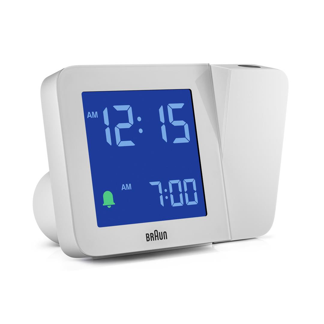 BRAUN / ブラウン Projection alarm clock BC15 BC15 Braun digital projection alarm clock - white – Braun Clocks