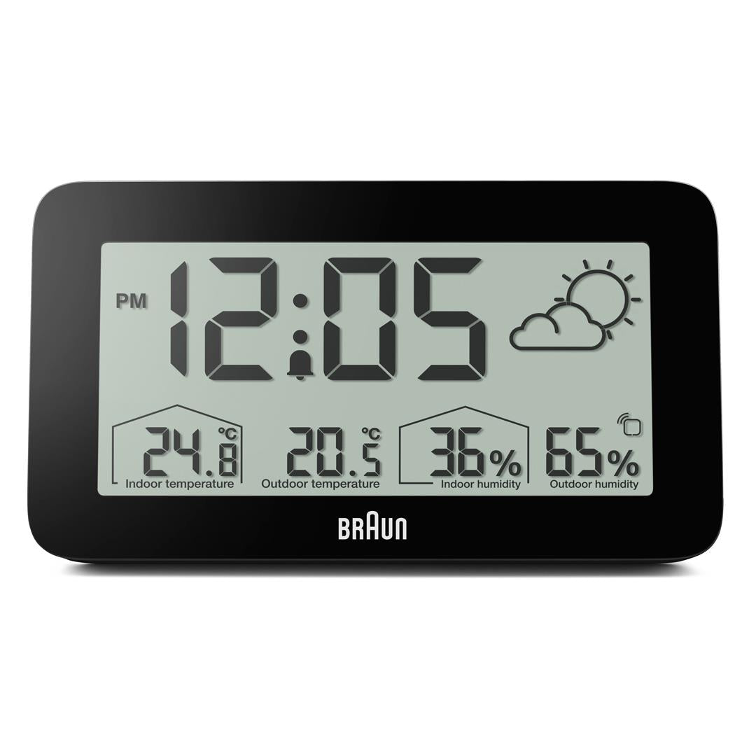 BC13 Braun Digital Weather Station Clock Black Braun Clocks Watches bc13-braun-digital-weather-station-clock-black-braun-clocks-watches
