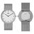 Braun Unisex BN0281 Analogue Interchangeable Watch Set - White Dial and Stainless Steel Mesh Bracelet & Additional Grey Silicon Strap