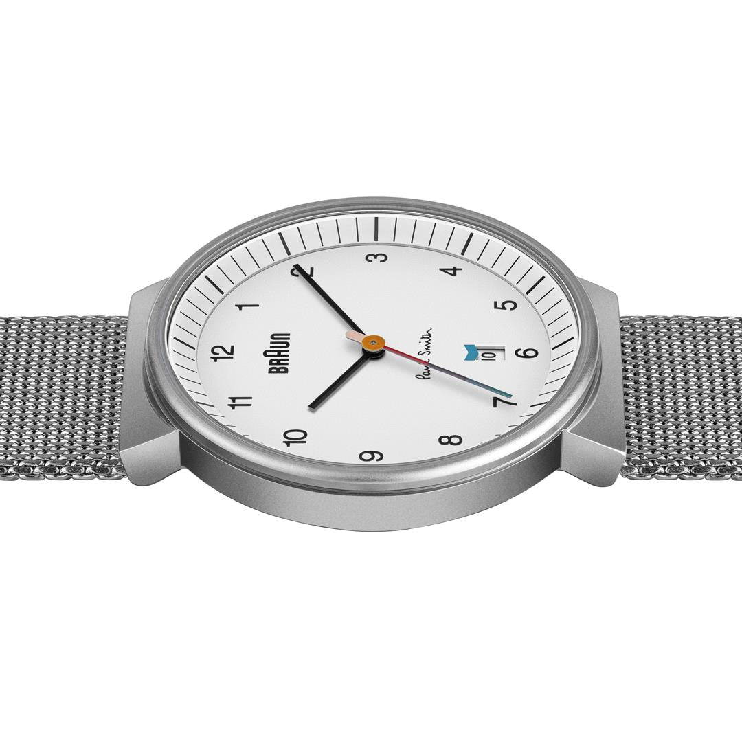 Paul Smith + Braun® Silver Mesh Strap Quartz Watch