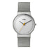 Braun Ladies BN0211 Classic Slim Watch - White Dial and Silver Mesh Bracelet