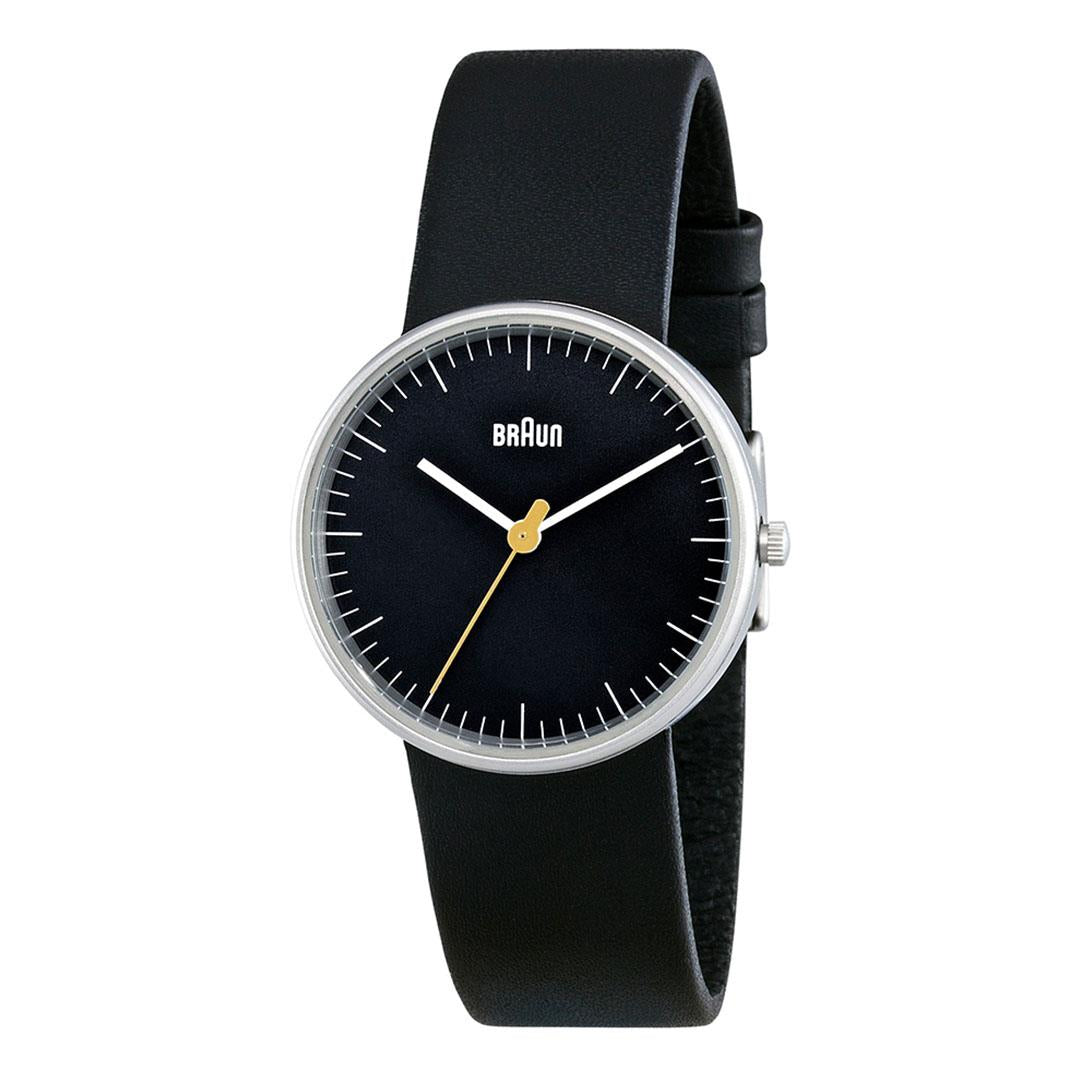 Braun Ladies BN0021 Classic Watch - Black Dial and Black Leather