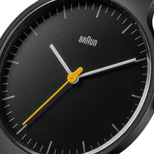 BN0211 Braun gents classic slim watch black dial and black mesh brac Braun Clocks