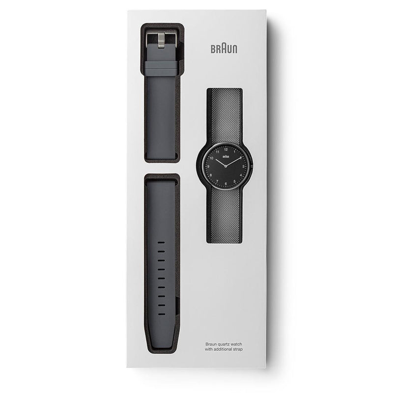 BN0281 Braun unisex analogue interchangeable watch set - black