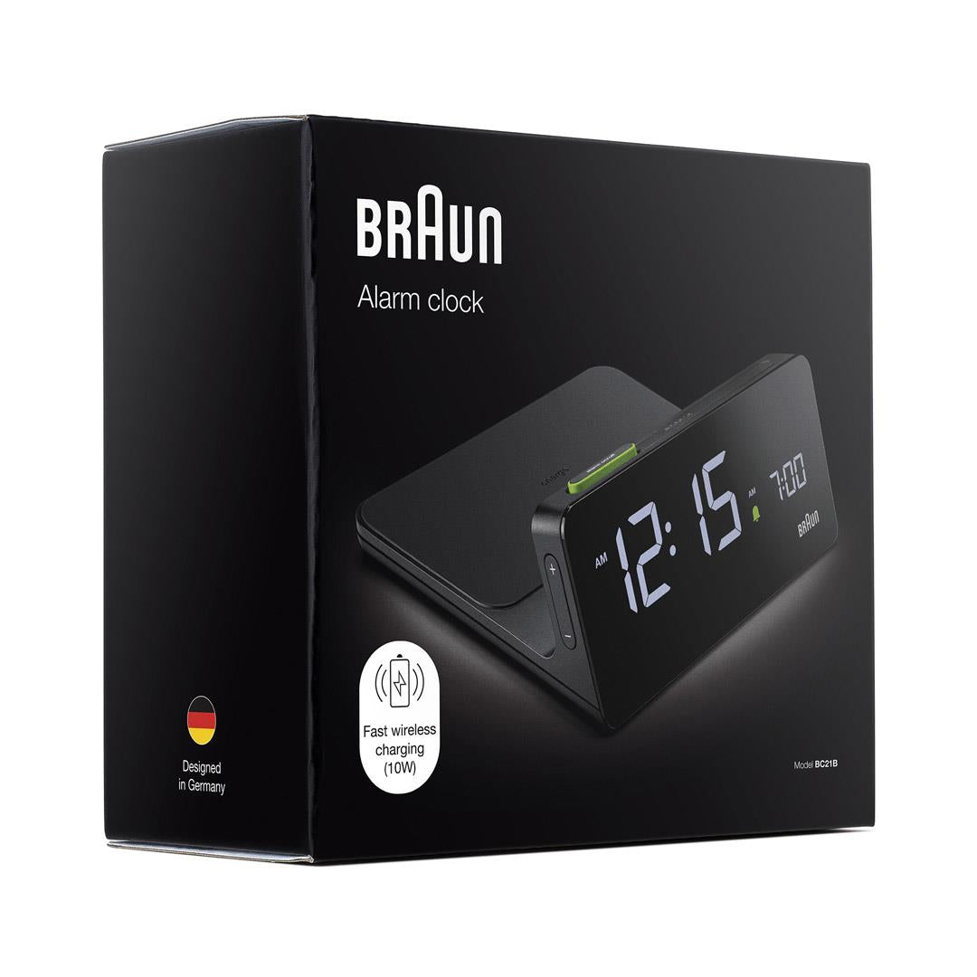 快適グッズ・旅行小物 BRAUN Digital Alarm Clock BC21G BC21 Braun digital wireless charging alarm clock - black