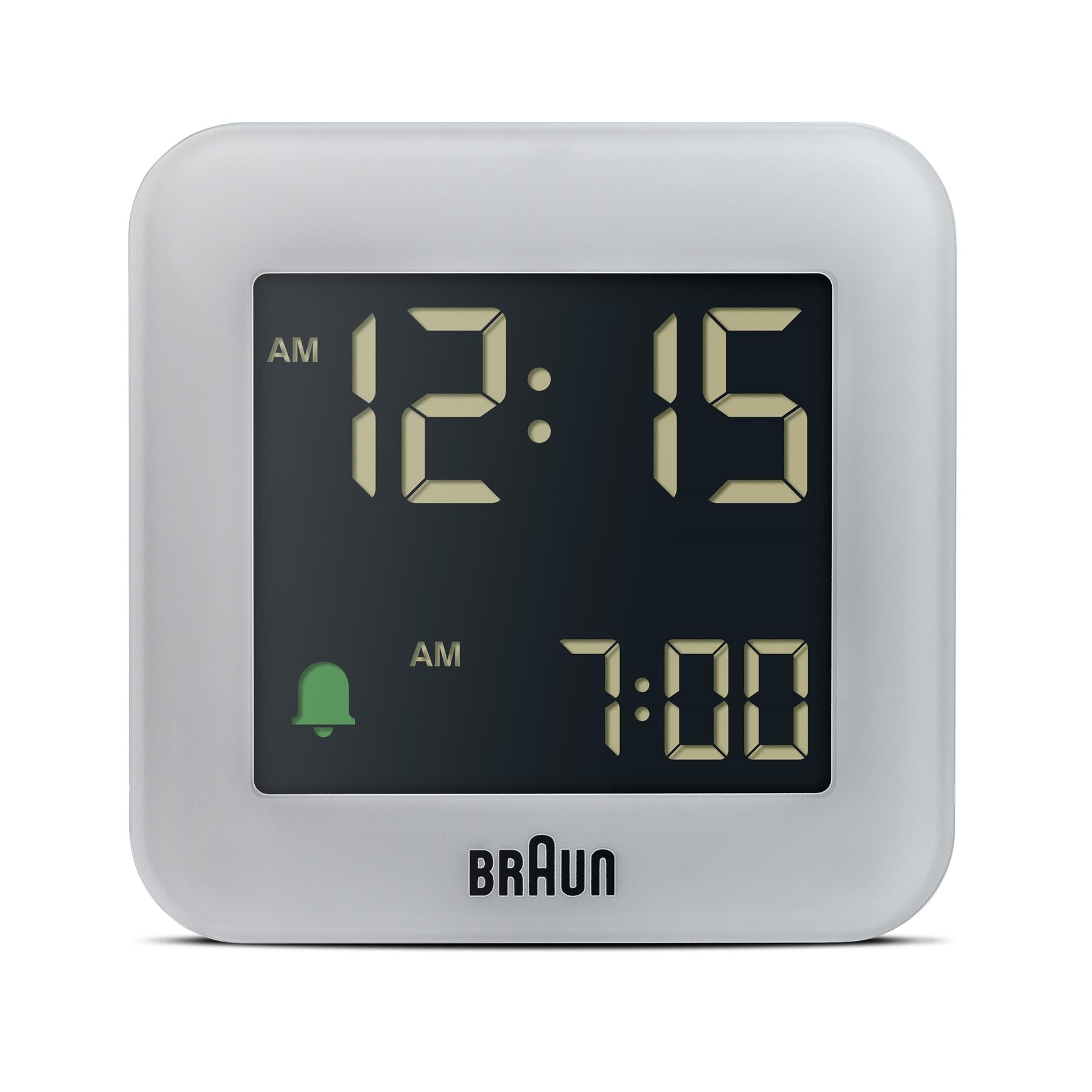 BC08 Braun digital travel alarm clock - grey – Braun Clocks & Watches