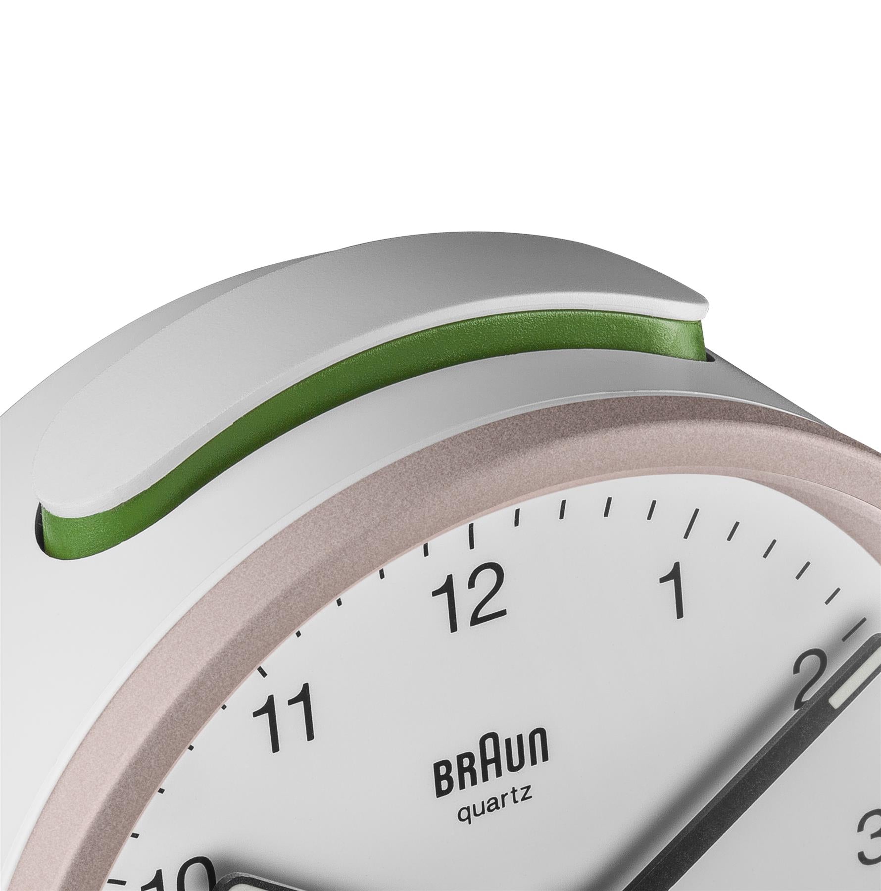 BC12 Braun classic analogue alarm clock - rose & white – Braun Clocks ...