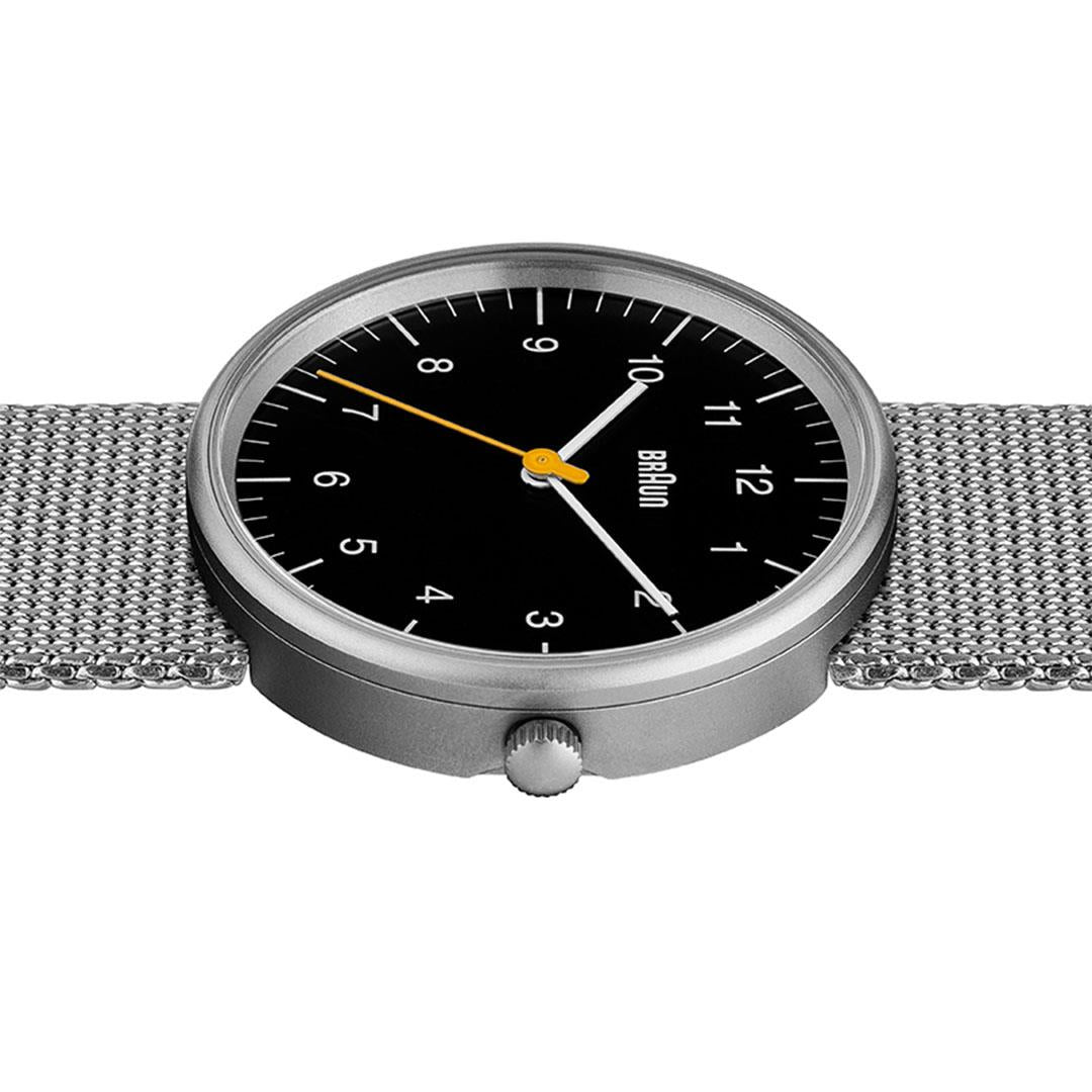 Braun BN0021BKG Orologio Uomo Classico Al Quarzo: Cinturino In Pelle Di Vitello Nera, Cassa In Acciaio 38mm, Impermeabile 50m