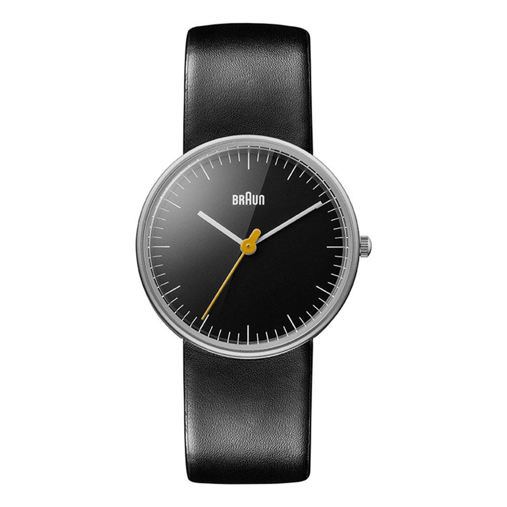 Braun Ladies BN0021 Classic Watch - Black Dial and Black Leather Strap ...